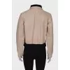 Beige leather jacket
