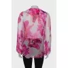 Silk blouse with ruffles