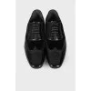 Men's oxfords in velor and leather
