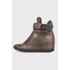 Insulated wedge boots