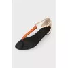 Surprise color leather sandals
