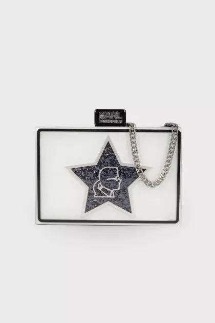 Clutch bag with glitter