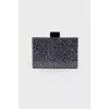 Clutch bag with glitter