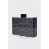Clutch bag with glitter