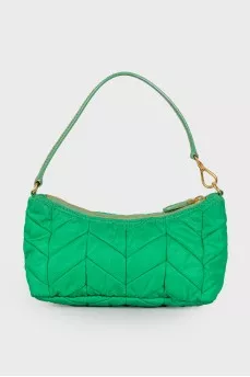 Green quilted mini bag