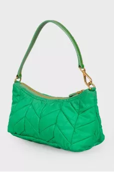 Green quilted mini bag