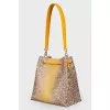 Animal print leather bag