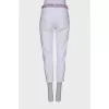 White jeans with embroidery