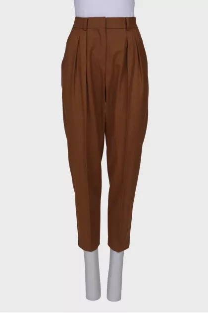 Woolen brown trousers