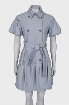 Draped wool dress