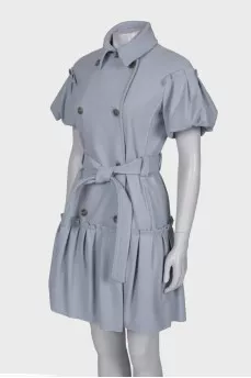 Draped wool dress