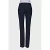 Navy blue low rise trousers