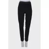 Black embroidered trousers