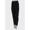Black embroidered trousers