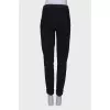 Black embroidered trousers