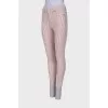 White striped jeans with tag