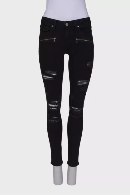 Washed effect jeans