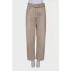 Beige waist jeans