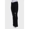 Washed flared jeans