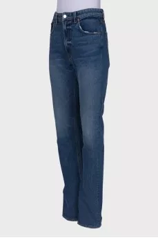 Navy blue flared jeans