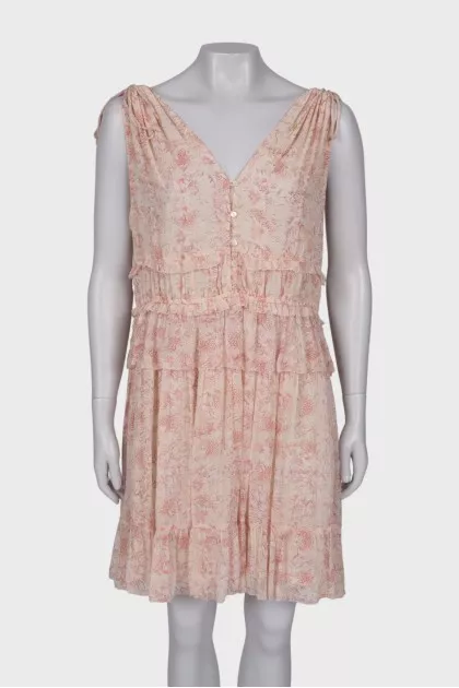 Pink dress with ruffles