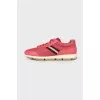 Pink leather sneakers