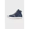 Textile dark blue sneakers