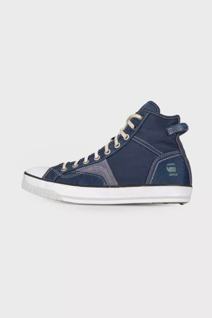 Textile dark blue sneakers