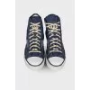 Textile dark blue sneakers