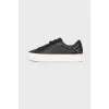Кожаные кроссовки в принт 