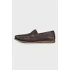 Men's dark brown moccasins