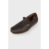 Men's dark brown moccasins