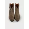 Suede dark green cossacks