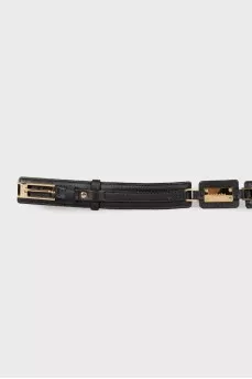 Black belt with gold hardware