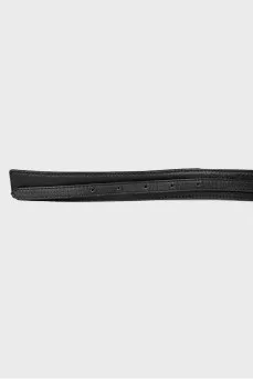 Black belt with gold hardware