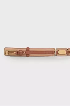 Two tone leather belt