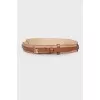 Two tone leather belt