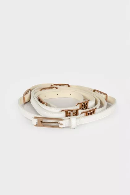 White belt with gold hardware