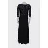 Black suit with appliqué