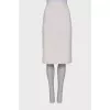 White straight skirt