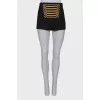 Classic shorts with golden embroidery