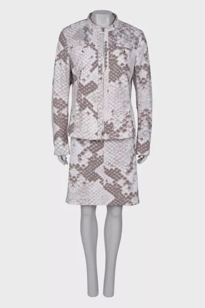 White suit in print