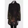 Puffed coat in print