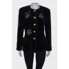 Velor navy blue jacket
