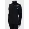 Navy blue shirt decorated with sequins