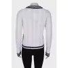 Knitted cardigan with rhinestones