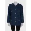 Denim jacket with golden buttons