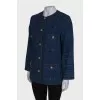 Denim jacket with golden buttons