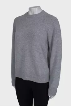 Gray cashmere sweater