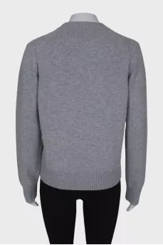 Gray cashmere sweater